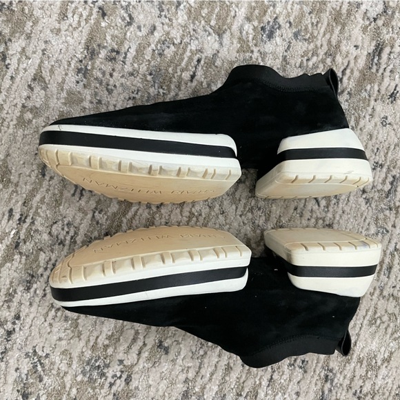 Stuart Weitzman SW-612 Black‎ Suede Sneaker Shoes Size 9 Womens Slip On - Picture 4 of 7